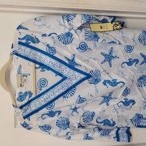 Swim cover up blouse